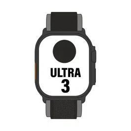 Apple Watch Ultra 3 MF1H4QL/A, 49 mm, GPS + Cellular, Caja Titanio Negro, Correa Trail Loop Negra M/L - Smartwatch Deportivo, 5G, Buceo, Seguridad Satelital, Hasta 72 Horas Batería